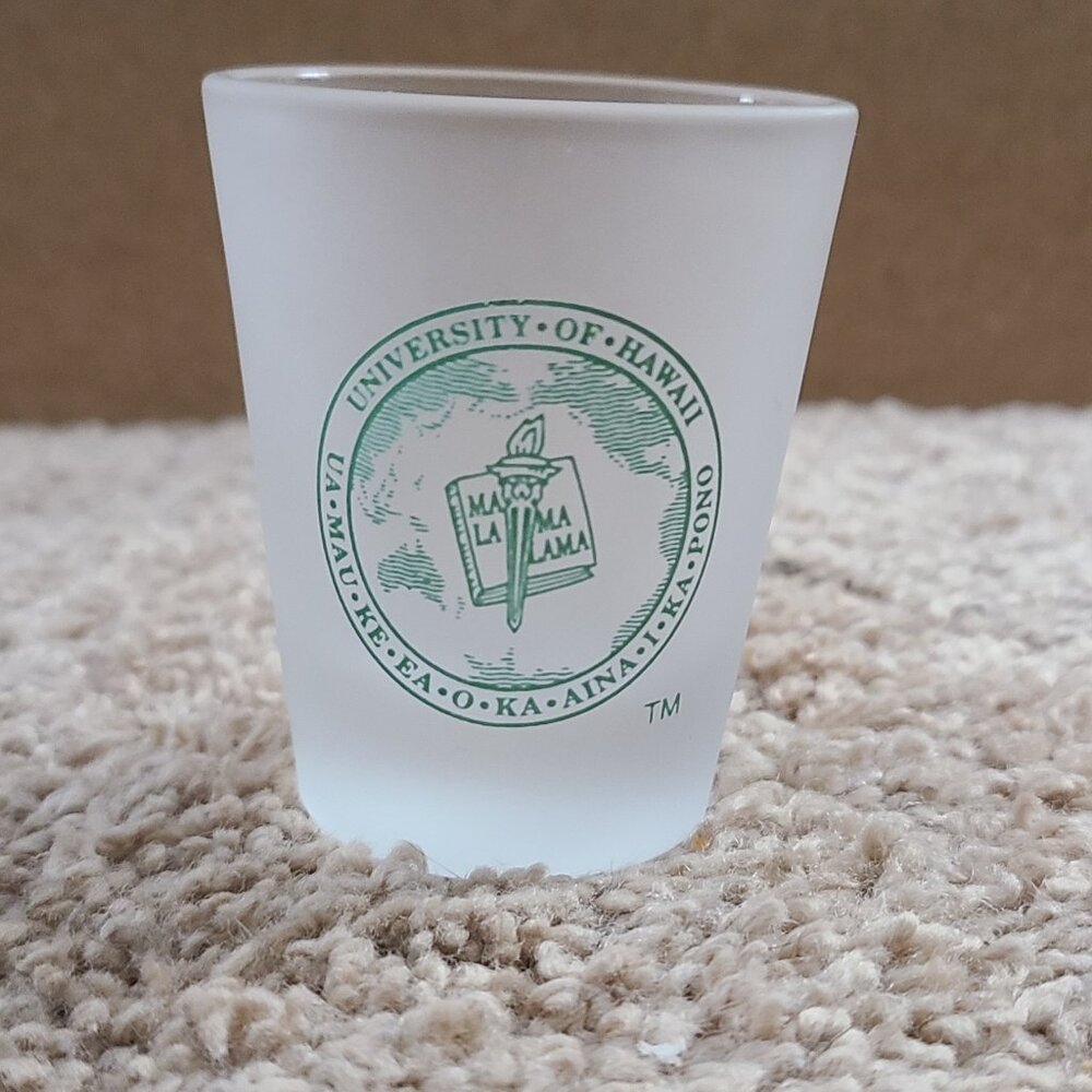 University of Hawaii Frosted Shot Glass